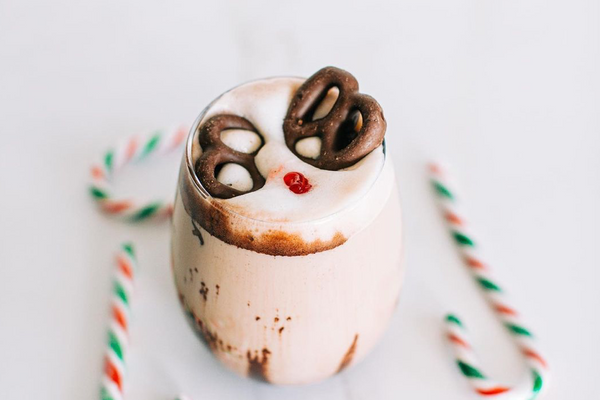 Candy Cane Coconut Hot Chocolate